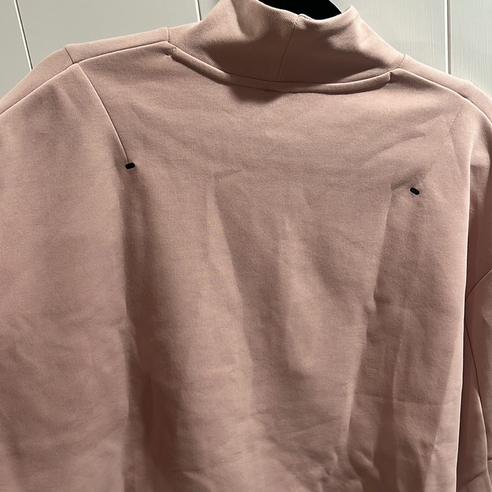 Nike Small Rose Pink Cropped Mock Neck Sweatshirt Like New - Picture 7 of 7